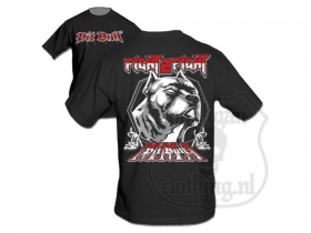 Pit Bull TS 04601 pánske čierne tričko MMA  FIGHT 2 FIGHT 100%bavlna 